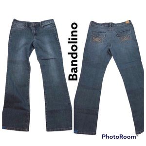 Bandolino women Alicia dark blue wash mid rise bootcut jeans Sz 10
